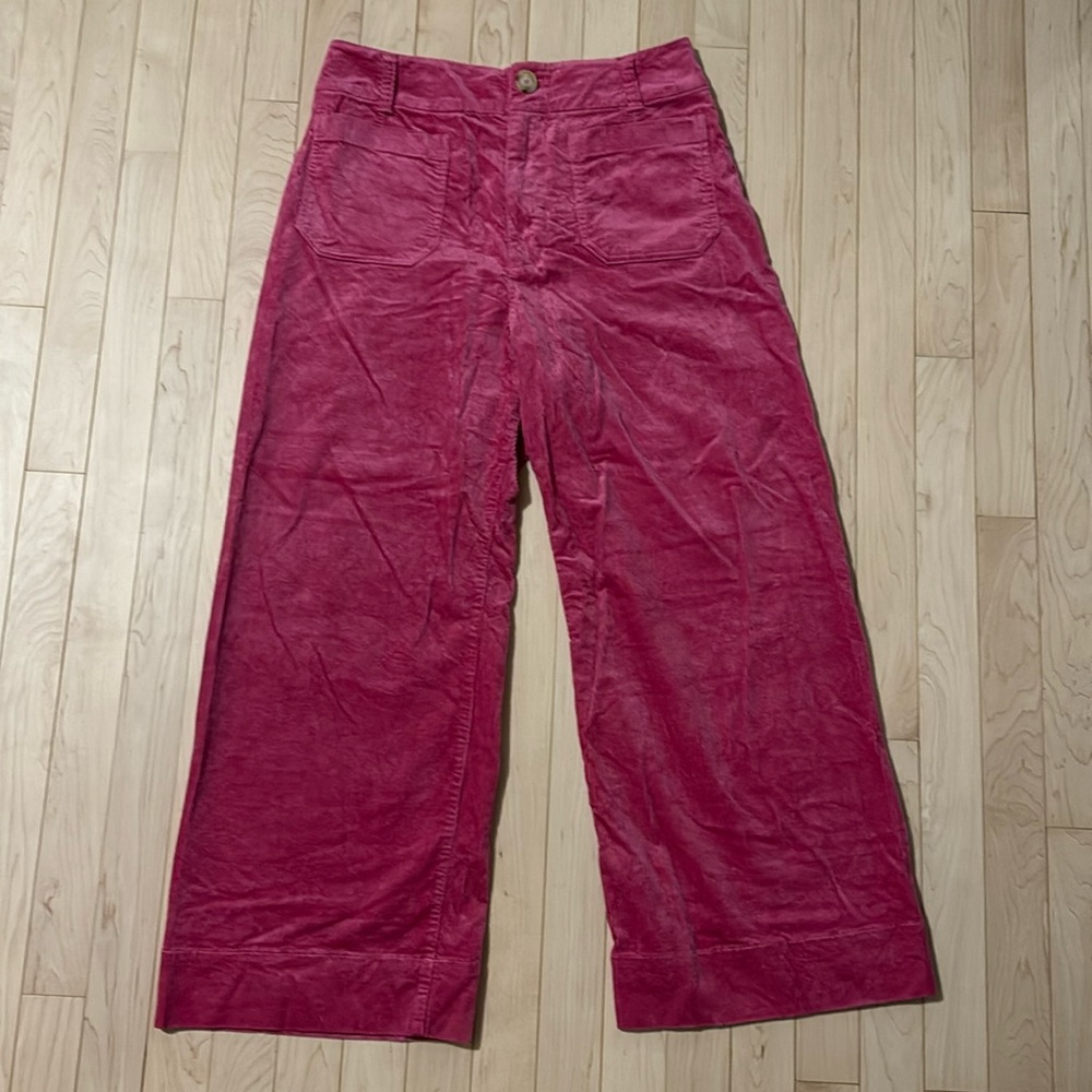 Anthropologie Wide-Leg Corduroy Pants in Rose